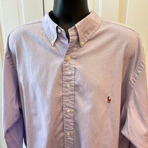 Ralph Lauren Classic Fit button down shirt in pale lilac